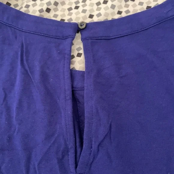 Anthropologie Deletta Blue Peplum Top | Size M - Picture 4 of 9